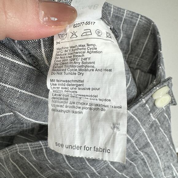 Gerry Weber Womens Pants 18 Blue 100% Linen Striped Trouser Beachy Nautical - Picture 11 of 14